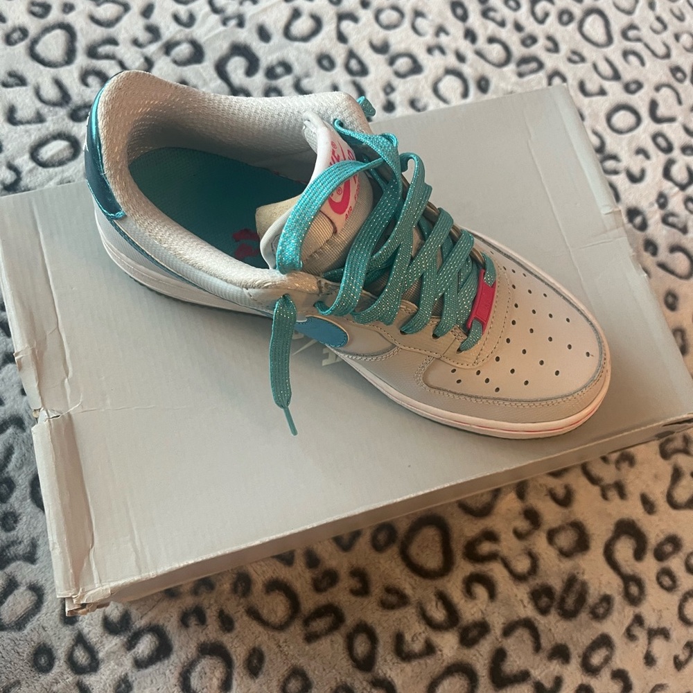 Nike Teal and Gray High-Top Sneakers